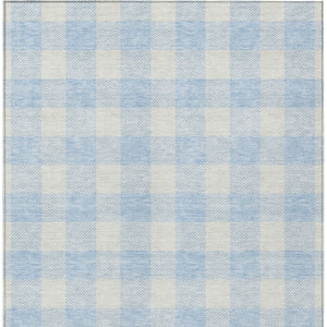 Homeroots 3' Artichoke Green And Gray Plaid Washable Rug – Perfect For Indoor And Outdoor Spaces, Durable Design 8' X 10' Polyester 595436