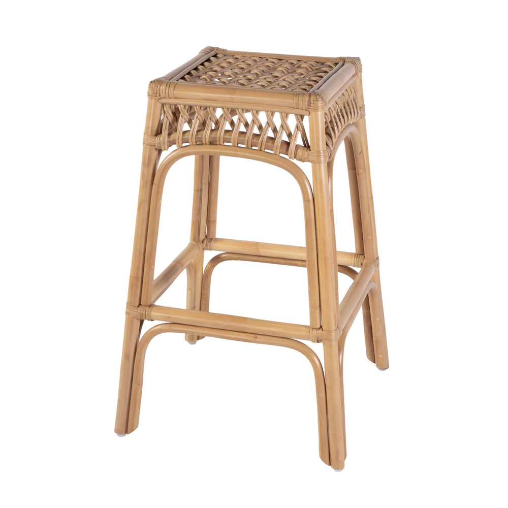 Butler Specialty Butler Antigua Rattan Bar Stool - 30.25" Seat Height, Chic Natural Design For Home & Café Use Natural Rattan 5954404-butler