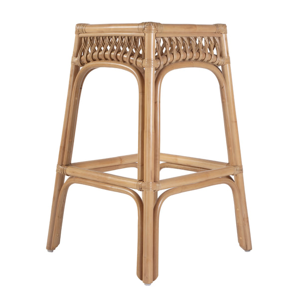Butler Specialty Butler Antigua Rattan Bar Stool - 30.25" Seat Height, Chic Natural Design For Home & Café Use Natural Rattan 5954404-butler
