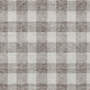 Homeroots 3' Artichoke Green And Gray Plaid Washable Rug – Perfect For Indoor And Outdoor Spaces, Durable Design 9' X 12' Polyester 595449