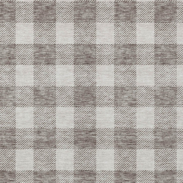 Homeroots 3' Artichoke Green And Gray Plaid Washable Rug – Perfect For Indoor And Outdoor Spaces, Durable Design 9' X 12' Polyester 595449