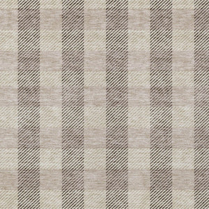 HomeRoots 5' Durable Beige and Brown Plaid Area Rug for Indoor and Outdoor Spaces, Easy-Care and Stylish 5' X 8' 595458