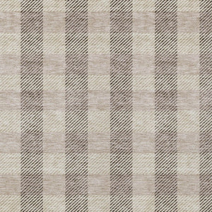 HomeRoots 5' Durable Beige and Brown Plaid Area Rug for Indoor and Outdoor Spaces, Easy-Care and Stylish 8' X 10' 595460