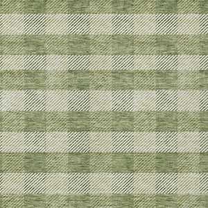 HomeRoots 9' X 12' Washable Green Plaid Area Rug – Durable Indoor/Outdoor Charm for High-Traffic Spaces 595479