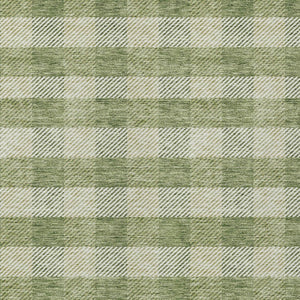 HomeRoots 5' Indoor Outdoor Area Rug - Stylish Green Plaid Design, Machine Washable, Durable for High-Traffic Areas 10' X 14' 595480