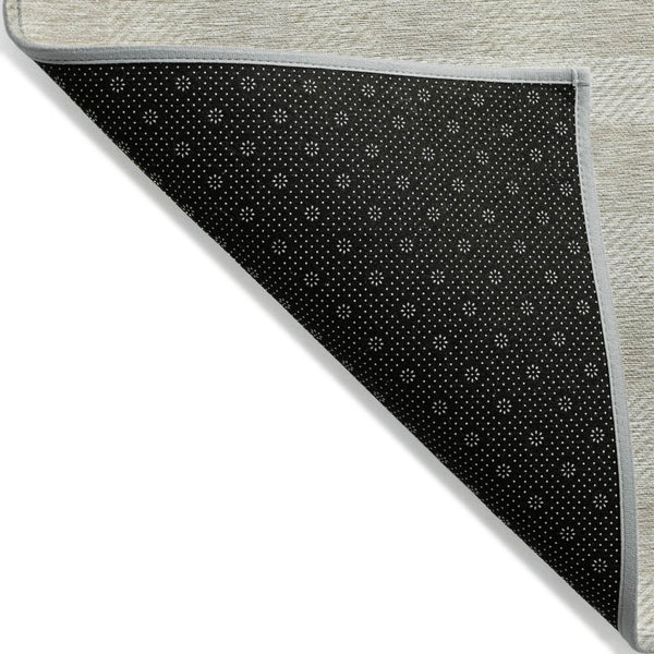 HomeRoots 5' Ivory and Beige Plaid Washable Area Rug for Indoor and Outdoor Use - Durable, Stylish & Easy Care 5' X 8' 595488