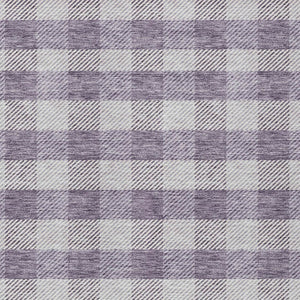 HomeRoots 5' Lavish Lavender and Ivory Plaid Washable Area Rug for Indoor Outdoor Spaces – Easy Care & Stylish 8' X 10' 595496