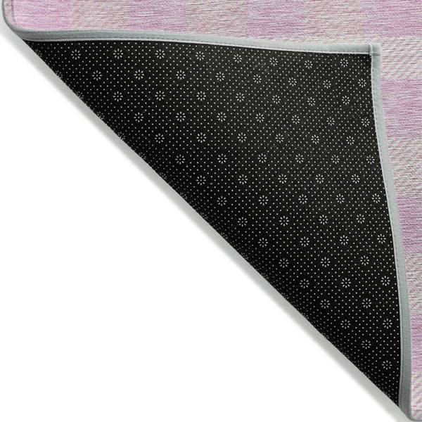 HomeRoots 5' Pink and Gray Plaid Indoor Outdoor Area Rug - Stylish, Durable, Washable Design for Any Space 8' X 10' 595508