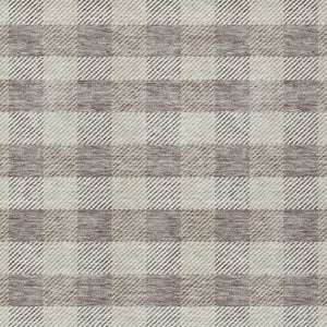 HomeRoots 5' Taupe and Gray Plaid Washable Area Rug - Durable, Versatile, Stylish for Indoor and Outdoor Spaces 8' X 10' 595520