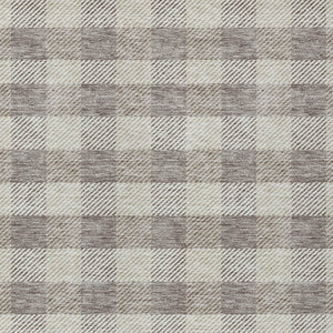 HomeRoots 5' Taupe and Gray Plaid Washable Area Rug - Durable, Versatile, Stylish for Indoor and Outdoor Spaces 10' X 14' 595522