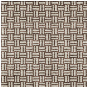 Homeroots 3' Black And Ivory Geometric Indoor Outdoor Area Rug - Stylish, Washable, Durable For Any Space 9' X 12' Polyester 595533