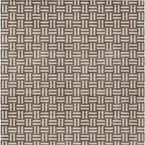 Homeroots 3' Black And Ivory Geometric Indoor Outdoor Area Rug - Stylish, Washable, Durable For Any Space 10' X 14' Polyester 595534