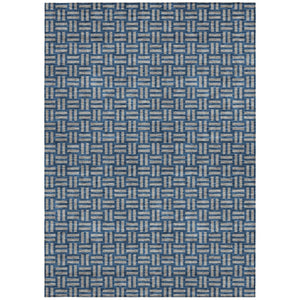 Homeroots 3' Black And Ivory Geometric Indoor Outdoor Area Rug - Stylish, Washable, Durable For Any Space 9' X 12' Polyester 595539
