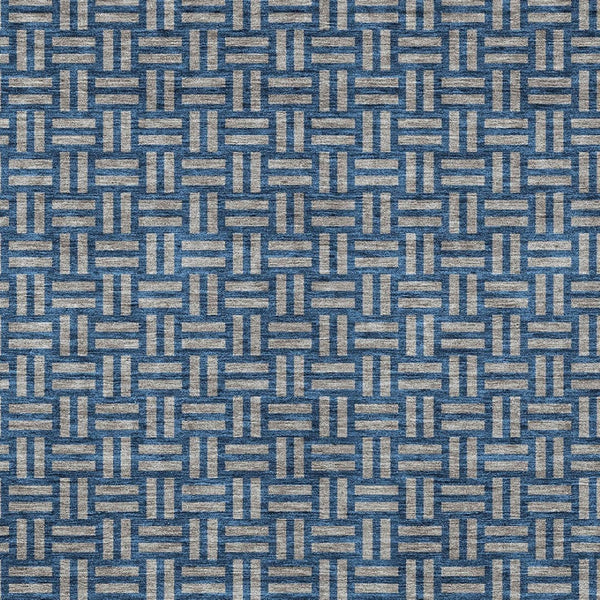 Homeroots 3' Black And Ivory Geometric Indoor Outdoor Area Rug - Stylish, Washable, Durable For Any Space 10' X 14' Polyester 595540