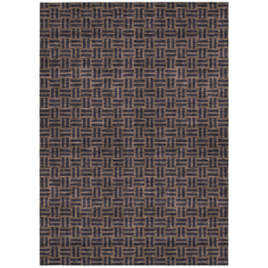Homeroots 3' Black And Ivory Geometric Indoor Outdoor Area Rug - Stylish, Washable, Durable For Any Space 9' X 12' Polyester 595545