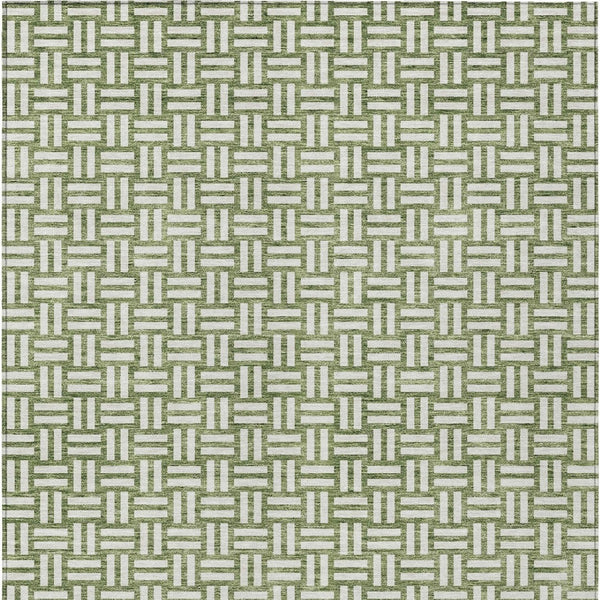 Homeroots 3' Black And Ivory Geometric Indoor Outdoor Area Rug - Stylish, Washable, Durable For Any Space 5' X 8' Polyester 595548