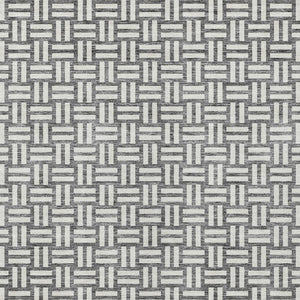 Homeroots 3' Black And Ivory Geometric Indoor Outdoor Area Rug - Stylish, Washable, Durable For Any Space 5' X 8' Polyester 595560