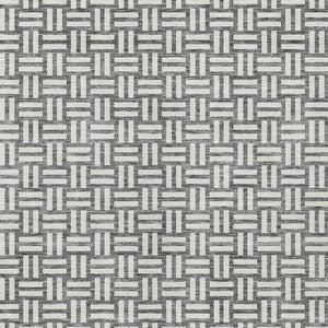 Homeroots 3' Black And Ivory Geometric Indoor Outdoor Area Rug - Stylish, Washable, Durable For Any Space 10' X 14' Polyester 595564