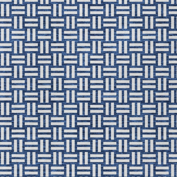 Homeroots 3' Black And Ivory Geometric Indoor Outdoor Area Rug - Stylish, Washable, Durable For Any Space 5' X 8' Polyester 595572