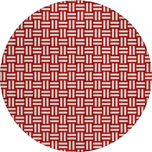 Homeroots 3' Black And Ivory Geometric Indoor Outdoor Area Rug - Stylish, Washable, Durable For Any Space 8' Round Polyester 595597