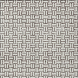 Homeroots 3' Black And Ivory Geometric Indoor Outdoor Area Rug - Stylish, Washable, Durable For Any Space 8' X 10' Polyester 595610