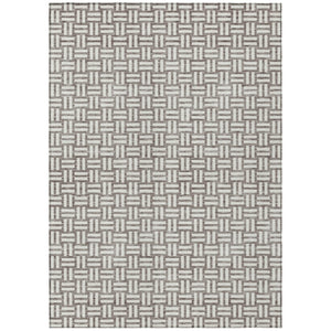 HomeRoots 5' Stylish Taupe and Gray Geometric Indoor Outdoor Area Rug - Durable, Washable, Easy-Care Design 8' X 10' 595610