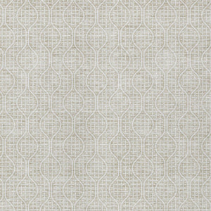 Homeroots 3' Stylish Beige And Ivory Geometric Washable Rug For Indoor And Outdoor Spaces, Durable Design 8' X 10' Polyester 595622