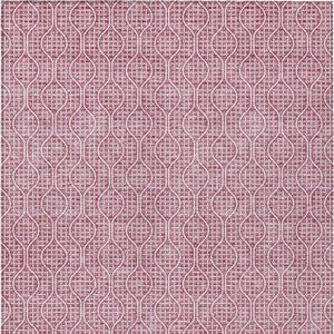 Homeroots 3' Stylish Beige And Ivory Geometric Washable Rug For Indoor And Outdoor Spaces, Durable Design 3' X 5' Polyester 595625