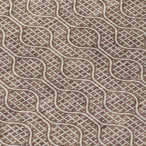 Homeroots 3' Stylish Beige And Ivory Geometric Washable Rug For Indoor And Outdoor Spaces, Durable Design 9' X 12' Polyester 595635
