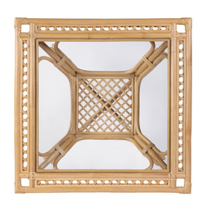 Butler Specialty Butler Antigua Rattan Dining Table – Stylish 34.25" W Glass Top Table For Cozy Spaces & Cafés Natural Rattan,Glass 5956404-butler