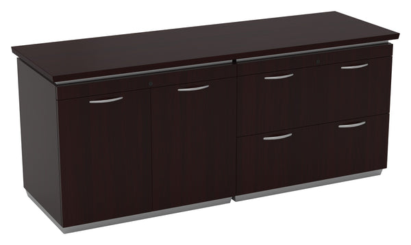 OSP Home Furnishings Tuxedo Lateral Filing Credenza with Laminate Finish for Executive Office Storage TUXDKR-TYP205