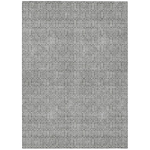 Homeroots 3' Stylish Beige And Ivory Geometric Washable Rug For Indoor And Outdoor Spaces, Durable Design 8' X 10' Polyester 595652