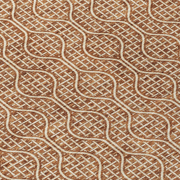 Homeroots 3' Stylish Beige And Ivory Geometric Washable Rug For Indoor And Outdoor Spaces, Durable Design 9' X 12' Polyester 595671