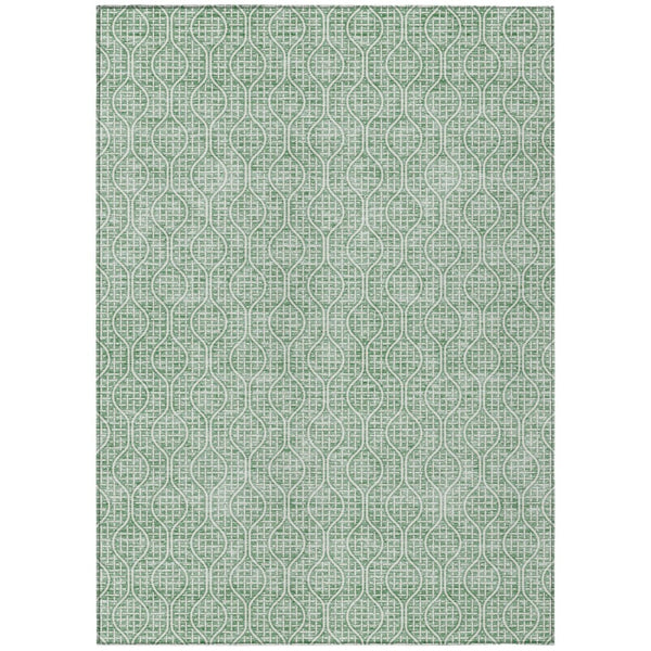 HomeRoots 5' Modern Sage and Gray Geometric Area Rug - Durable, Washable for Indoor and Outdoor Use, Stylish Design 5' X 8' 595674