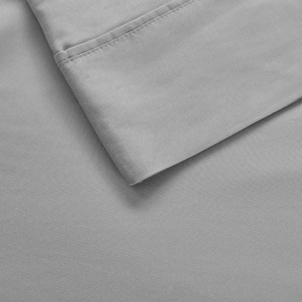 English Elm 4-piece King Sateen Cotton Blend Sheet Set with Heiq Cooling Technology Deep Pocket B035P437422