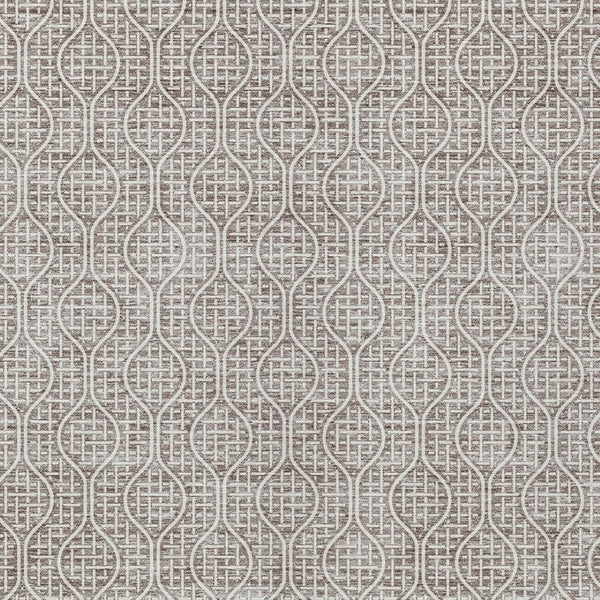 Homeroots 3' Stylish Beige And Ivory Geometric Washable Rug For Indoor And Outdoor Spaces, Durable Design 3' X 5' Polyester 595691