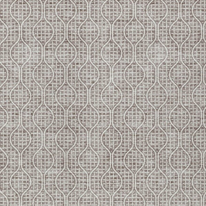 Homeroots 3' Stylish Beige And Ivory Geometric Washable Rug For Indoor And Outdoor Spaces, Durable Design 5' X 8' Polyester 595692
