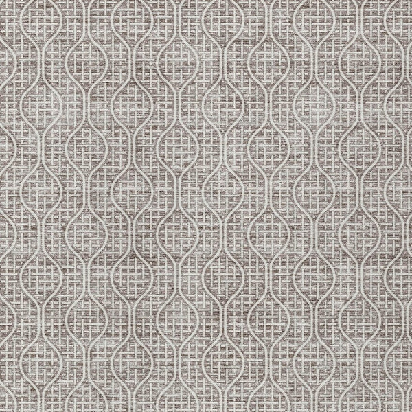 Homeroots 3' Stylish Beige And Ivory Geometric Washable Rug For Indoor And Outdoor Spaces, Durable Design 5' X 8' Polyester 595692