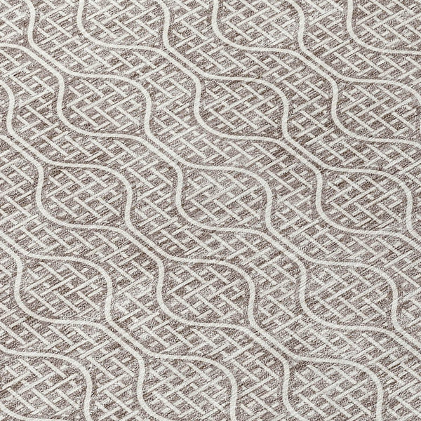 Homeroots 3' Stylish Beige And Ivory Geometric Washable Rug For Indoor And Outdoor Spaces, Durable Design 5' X 8' Polyester 595692