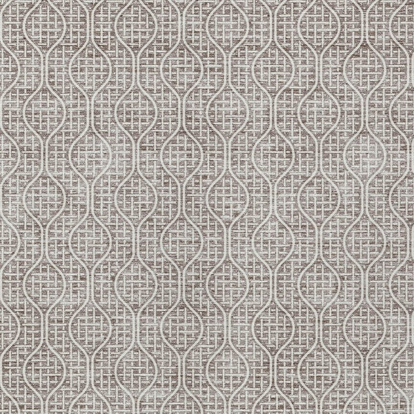 Homeroots 3' Stylish Beige And Ivory Geometric Washable Rug For Indoor And Outdoor Spaces, Durable Design 9' X 12' Polyester 595695