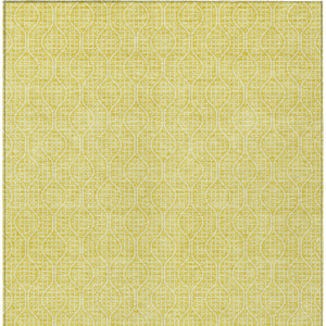 Homeroots 3' Stylish Beige And Ivory Geometric Washable Rug For Indoor And Outdoor Spaces, Durable Design 3' X 5' Polyester 595697