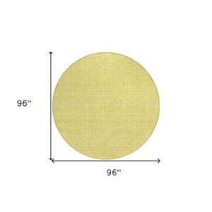Homeroots 3' Stylish Beige And Ivory Geometric Washable Rug For Indoor And Outdoor Spaces, Durable Design 8' Round Polyester 595699