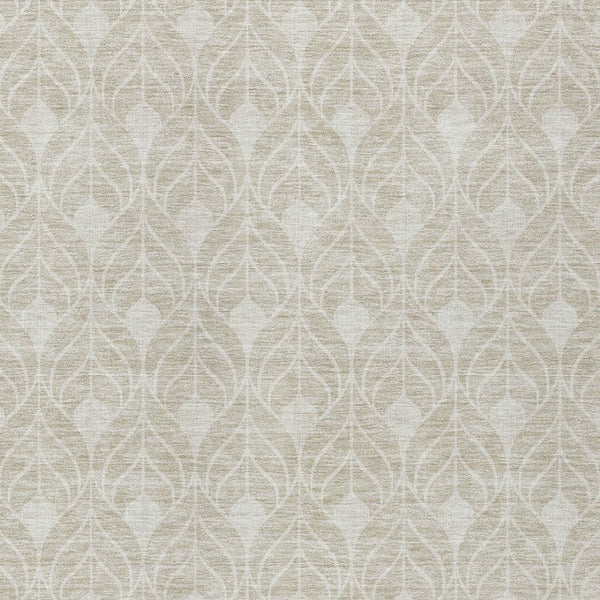 Homeroots 3' Beige And Ivory Geometric Washable Area Rug For Indoor & Outdoor Spaces, Durable And Stylish 8' X 10' Polyester 595706
