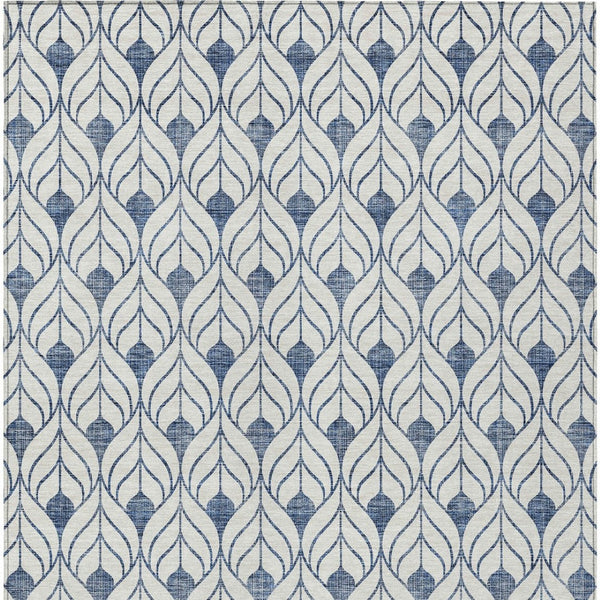 Homeroots 3' Beige And Ivory Geometric Washable Area Rug For Indoor & Outdoor Spaces, Durable And Stylish 9' X 12' Polyester 595719