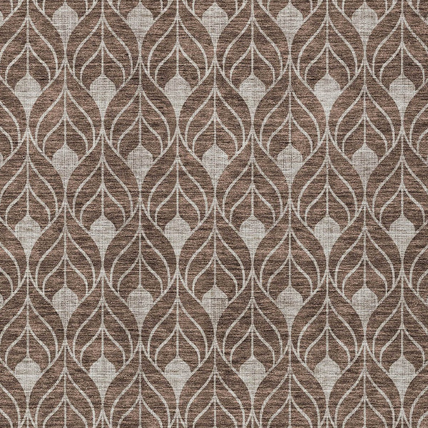 Homeroots 3' Beige And Ivory Geometric Washable Area Rug For Indoor & Outdoor Spaces, Durable And Stylish 5' X 8' Polyester 595722