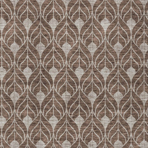 Homeroots 3' Beige And Ivory Geometric Washable Area Rug For Indoor & Outdoor Spaces, Durable And Stylish 8' X 10' Polyester 595724