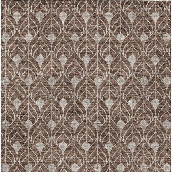 Homeroots 3' Beige And Ivory Geometric Washable Area Rug For Indoor & Outdoor Spaces, Durable And Stylish 10' X 14' Polyester 595726