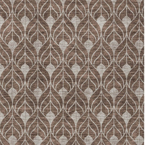 Homeroots 3' Beige And Ivory Geometric Washable Area Rug For Indoor & Outdoor Spaces, Durable And Stylish 10' X 14' Polyester 595726