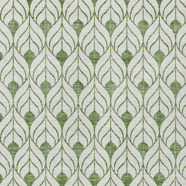 Homeroots 3' Beige And Ivory Geometric Washable Area Rug For Indoor & Outdoor Spaces, Durable And Stylish 5' X 8' Polyester 595728