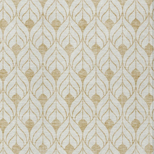 Homeroots 3' Beige And Ivory Geometric Washable Area Rug For Indoor & Outdoor Spaces, Durable And Stylish 9' X 12' Polyester 595737